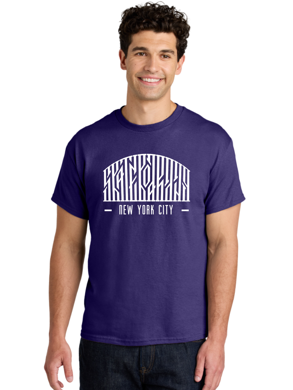 New-York-City Men'S Graphic Tee, 100% Cotton, Comfortable Casual Summer Wear, Machine Washable, New York City, Brooklyn Bridge, Cityscape, Urban Landscape, Iconic Landmarks, Nyc, Bridge Design, Modern Architecture, City View Aac157