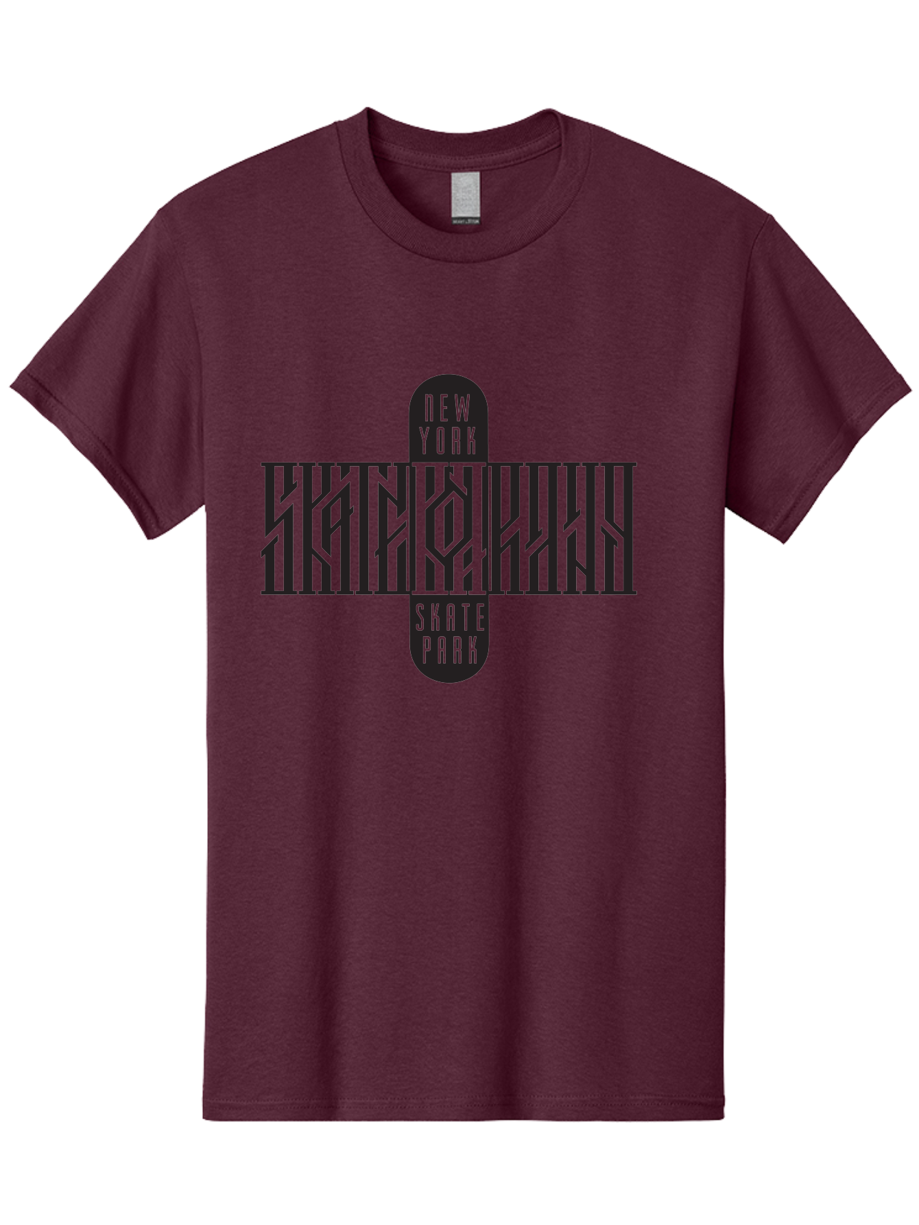 New-York-Skate-Park-1 Men'S Graphic Tee, 100% Cotton, Comfortable Casual Summer Wear, Machine Washable, Skateboard Logo, Skate Park Design, New York Skate Culture, Streetwear Graphics, Skateboarding Lifestyle, Graphic Design Elements, Aac158
