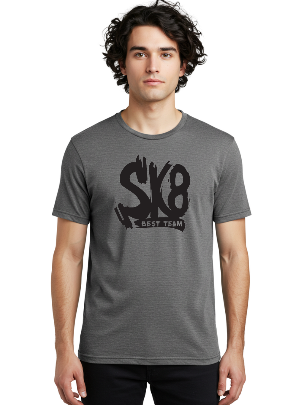 Sk8-Best-Team-1 Men'S Graphic Tee, 100% Cotton, Comfortable Casual Summer Wear, Machine Washable, Sk8 Best Team, Skate Team Logo, Skateboarding Graphics, Team Branding, Urban Sports, Action Sports, Skate Culture, Team Identity Aac163