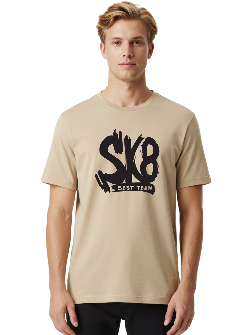 Sk8-Best-Team-1 Men'S Graphic Tee, 100% Cotton, Comfortable Casual Summer Wear, Machine Washable, Sk8 Best Team, Skate Team Logo, Skateboarding Graphics, Team Branding, Urban Sports, Action Sports, Skate Culture, Team Identity Aac163