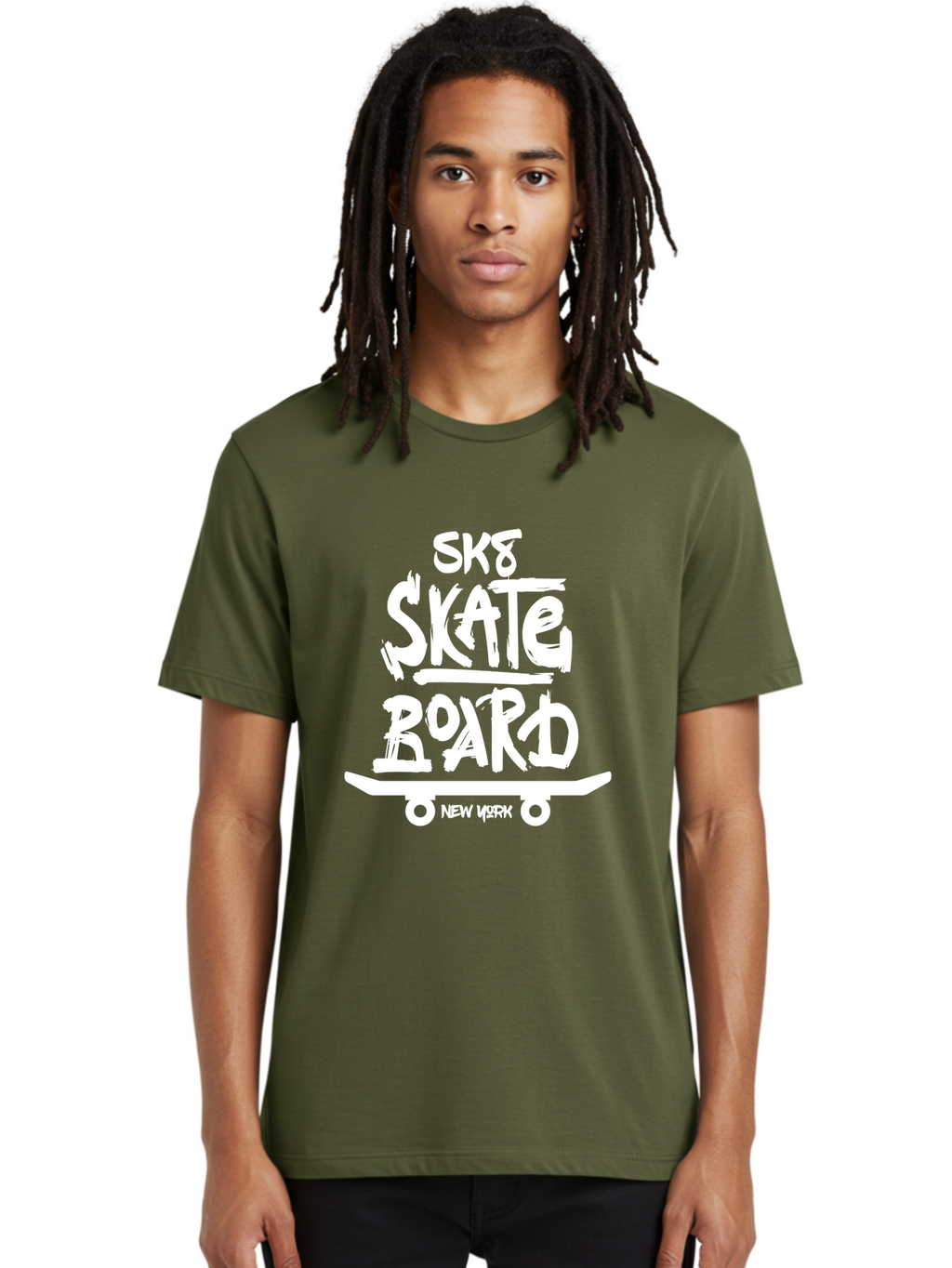 Sk8-Skate-Board Men'S Graphic Tee, 100% Cotton, Comfortable Casual Summer Wear, Machine Washable, Skateboarding Culture, Streetwear Fashion, New York, Urban Lifestyle, Skateboard Graphics, Skate Tricks Aac166
