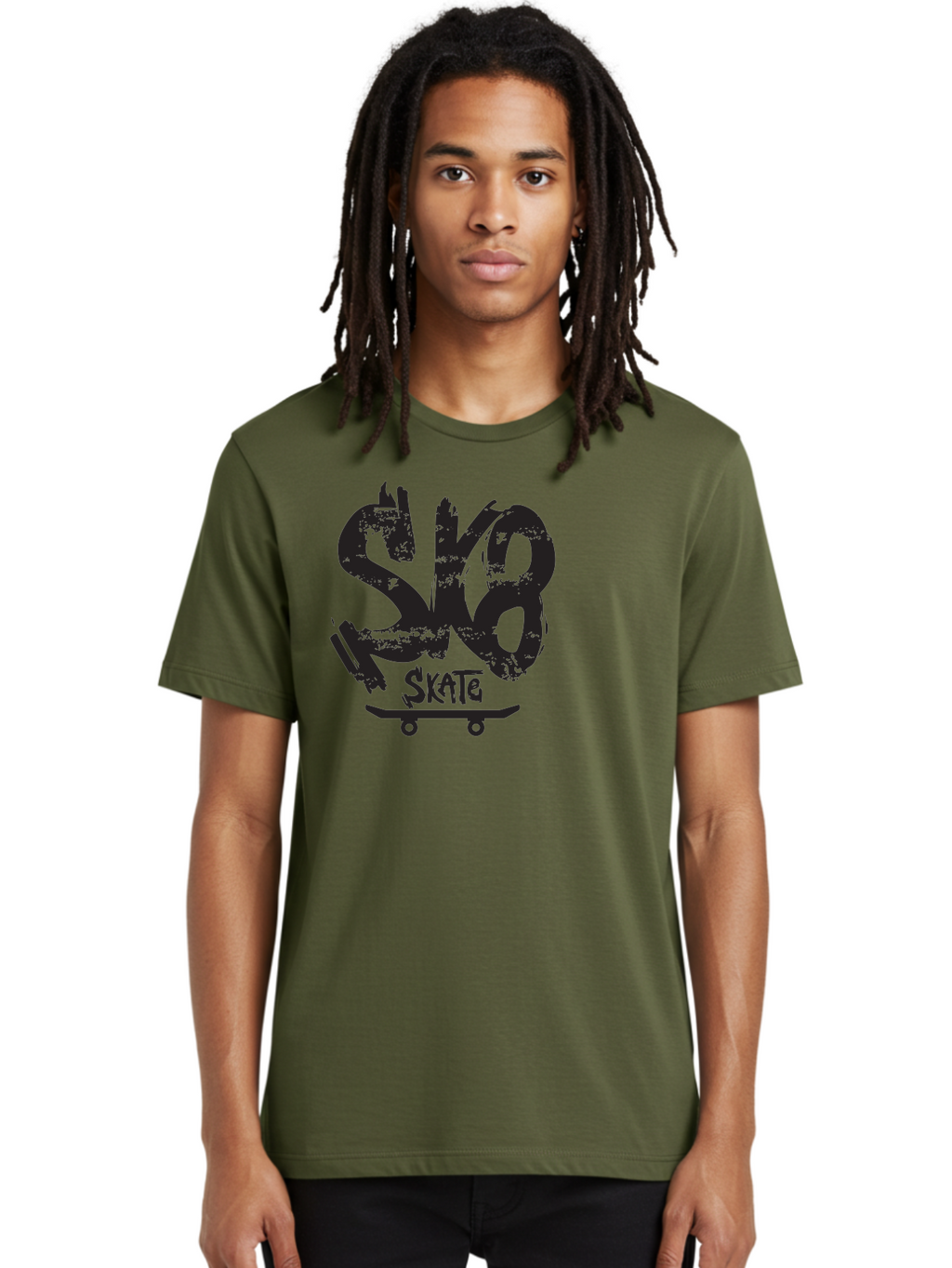 Sk8 Men'S Graphic Tee, 100% Cotton, Comfortable Casual Summer Wear, Machine Washable, Skateboarding Logo, Graffiti Style, Urban Culture, Street Art, Skateboard Graphics, Extreme Sports, Youth Culture, Edgy Design Aac167