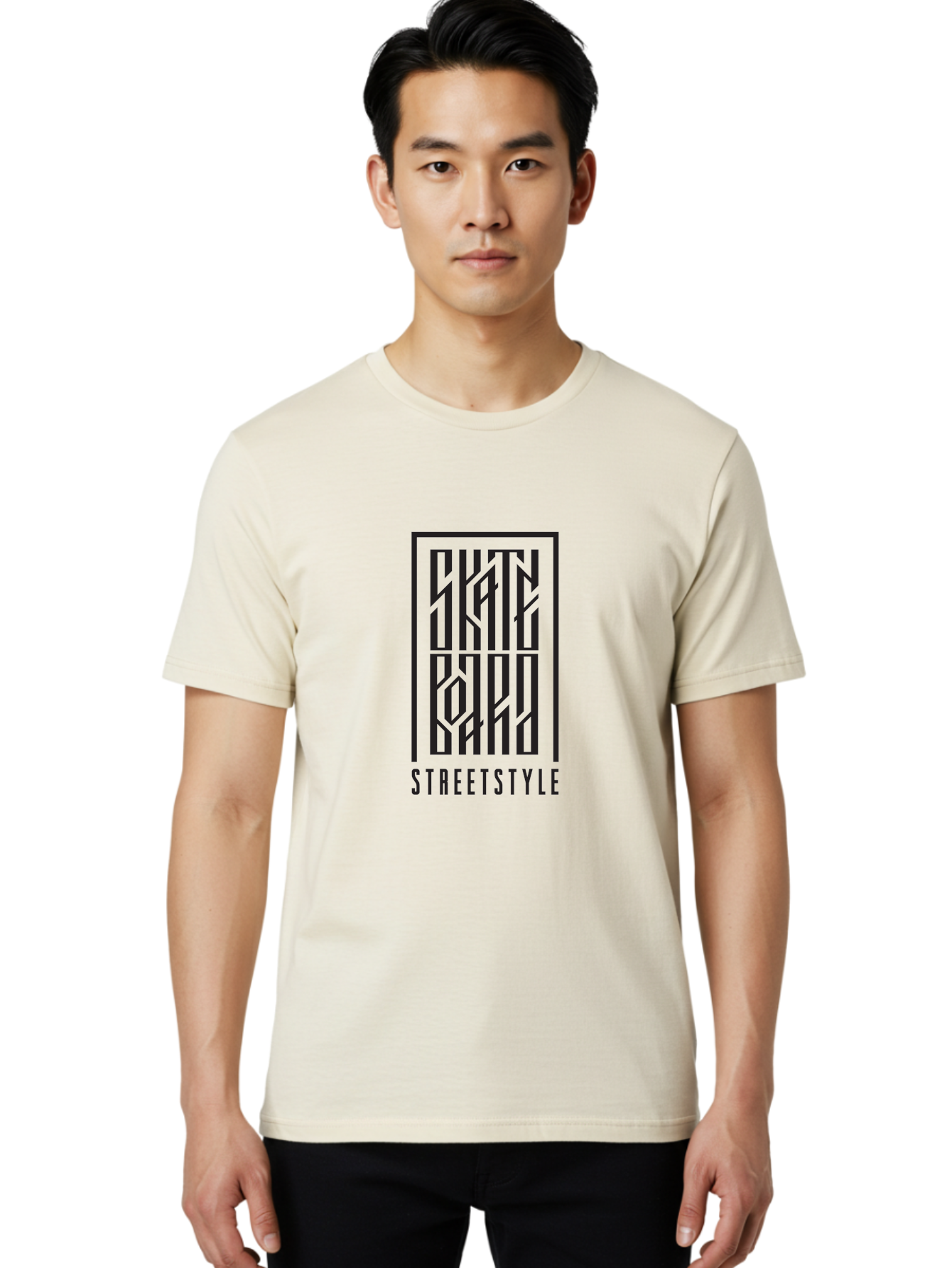 Skate-Board-Streetstyle Men'S Graphic Tee, 100% Cotton, Comfortable Casual Summer Wear, Machine Washable, Skateboard, Street Style, Urban Fashion, Skate Culture, Graphic Design, Typography, Skateboarding Lifestyle, Trendy Graphics, Aac168