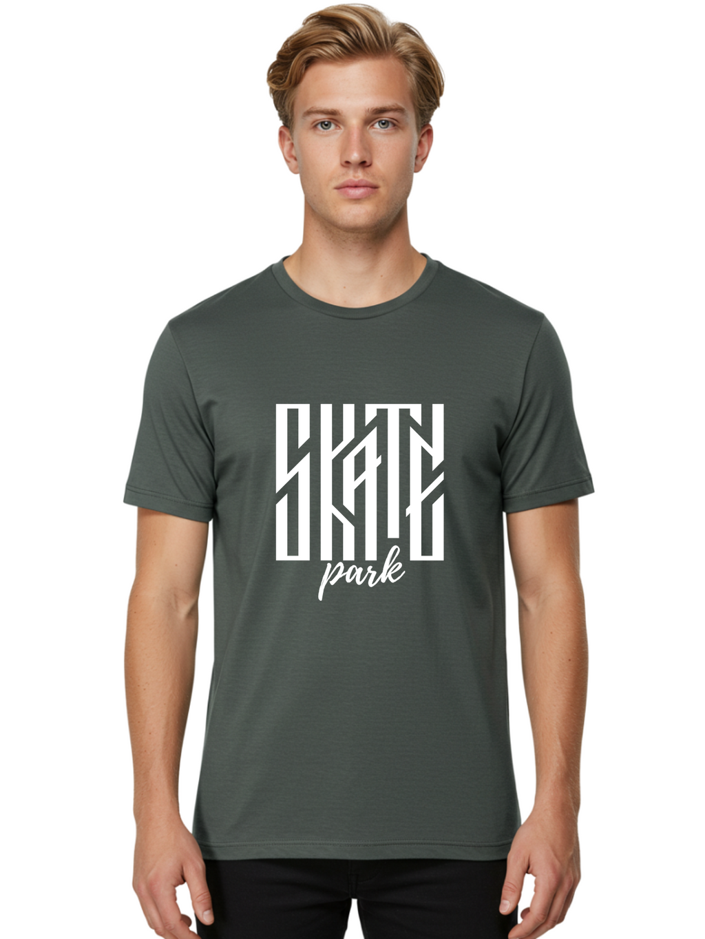Skate-Park Men'S Graphic Tee, 100% Cotton, Comfortable Casual Summer Wear, Machine Washable, Skateboarding, Extreme Sports, Action Sports, Skate Culture, Streetwear Fashion, Skatepark Design, Urban Lifestyle, Skateboarding Community Aac170