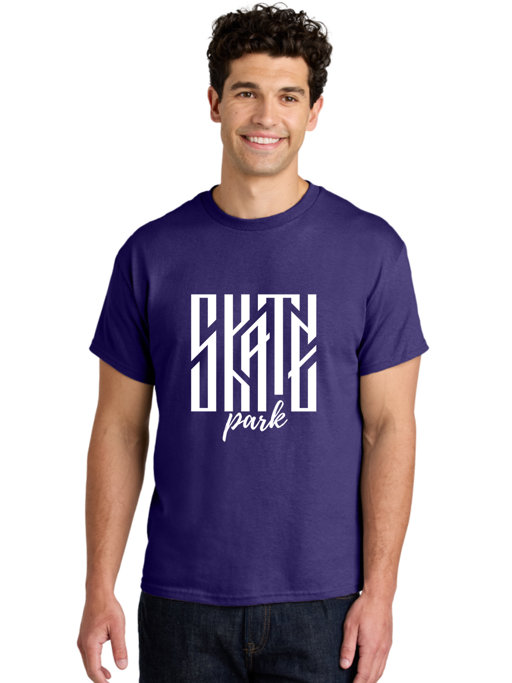 Skate-Park Men'S Graphic Tee, 100% Cotton, Comfortable Casual Summer Wear, Machine Washable, Skateboarding, Extreme Sports, Action Sports, Skate Culture, Streetwear Fashion, Skatepark Design, Urban Lifestyle, Skateboarding Community Aac170
