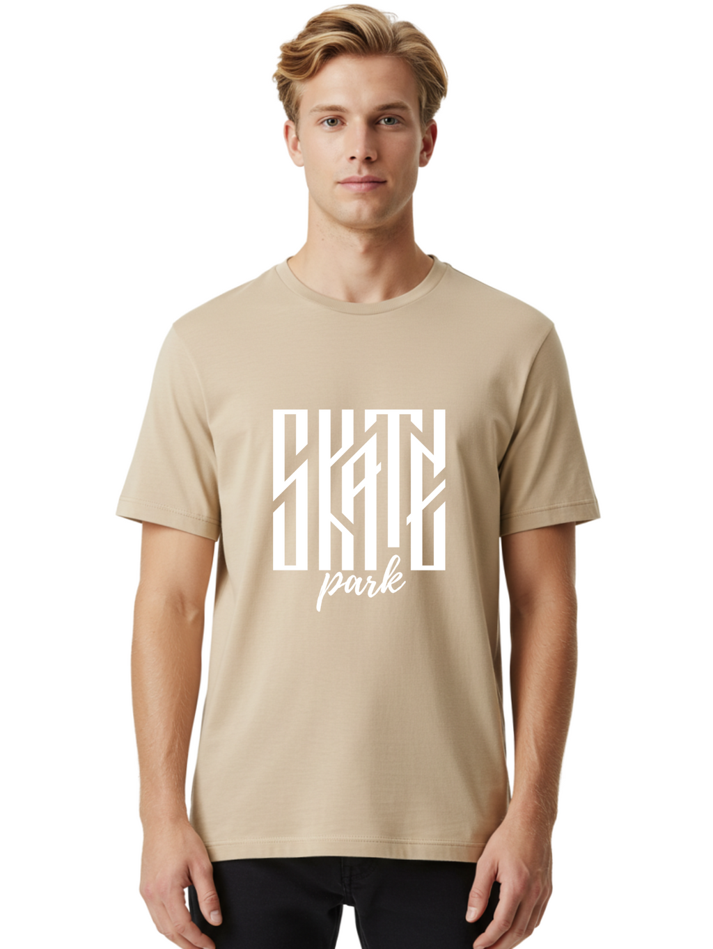 Skate-Park Men'S Graphic Tee, 100% Cotton, Comfortable Casual Summer Wear, Machine Washable, Skateboarding, Extreme Sports, Action Sports, Skate Culture, Streetwear Fashion, Skatepark Design, Urban Lifestyle, Skateboarding Community Aac170