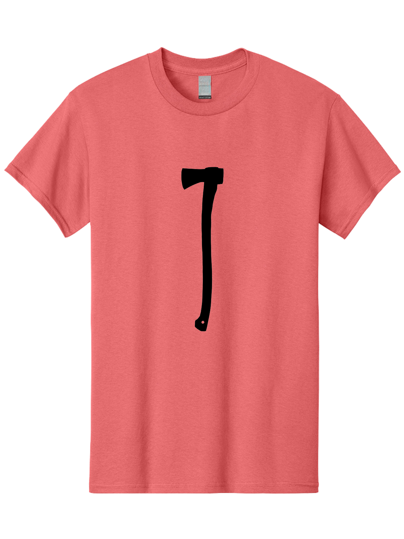 Axe Men'S Graphic Tee, 100% Cotton, Comfortable Casual Summer Wear, Machine Washable, Axe Silhouette, Black Axe, Hatchet Symbol, Lumberjack Tool, Chopping Axe, Camping Gear, Outdoor Equipment, Wilderness Survival Aac176