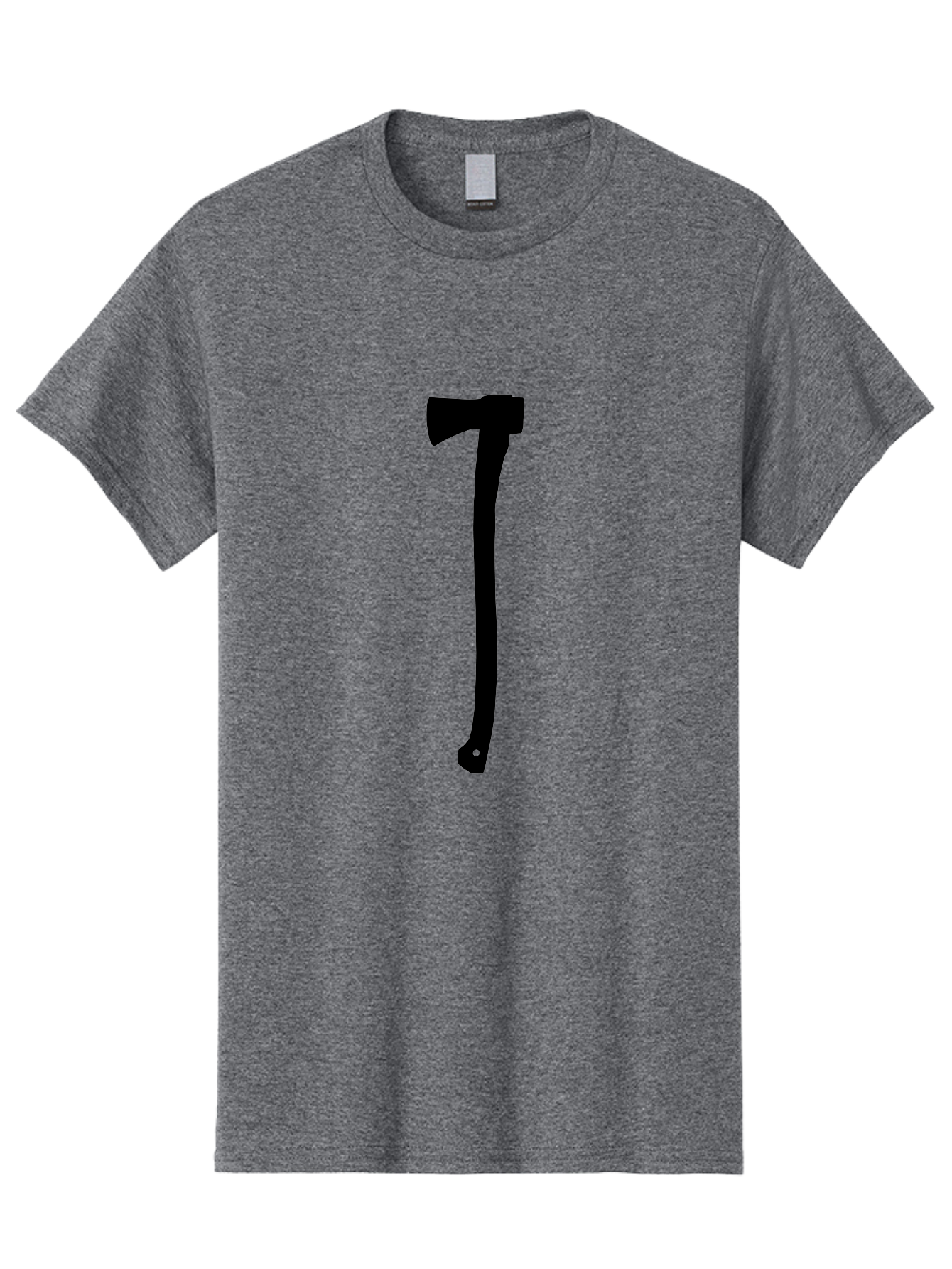 Axe Men'S Graphic Tee, 100% Cotton, Comfortable Casual Summer Wear, Machine Washable, Axe Silhouette, Black Axe, Hatchet Symbol, Lumberjack Tool, Chopping Axe, Camping Gear, Outdoor Equipment, Wilderness Survival Aac176
