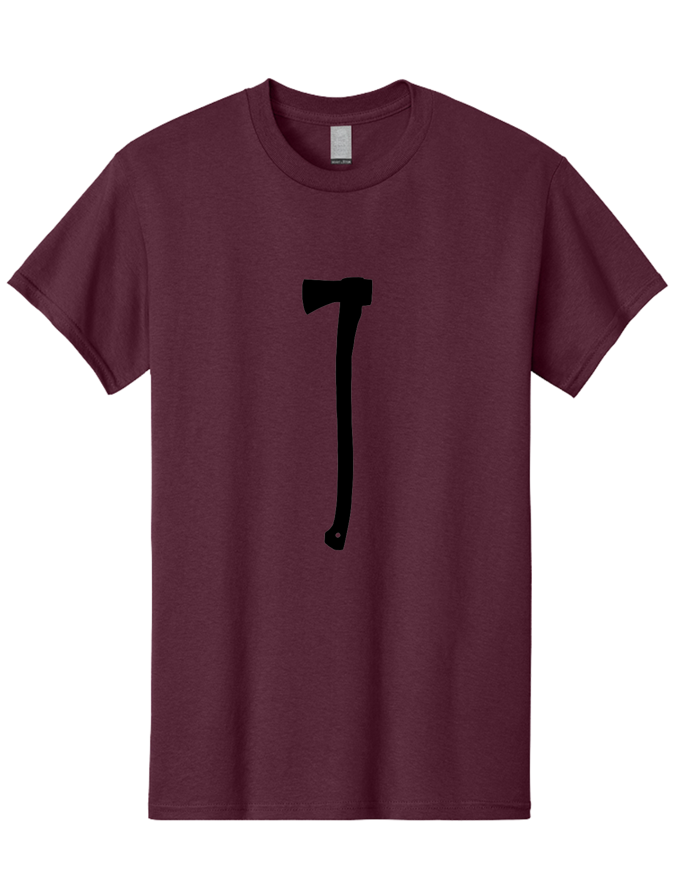 Axe Men'S Graphic Tee, 100% Cotton, Comfortable Casual Summer Wear, Machine Washable, Axe Silhouette, Black Axe, Hatchet Symbol, Lumberjack Tool, Chopping Axe, Camping Gear, Outdoor Equipment, Wilderness Survival Aac176