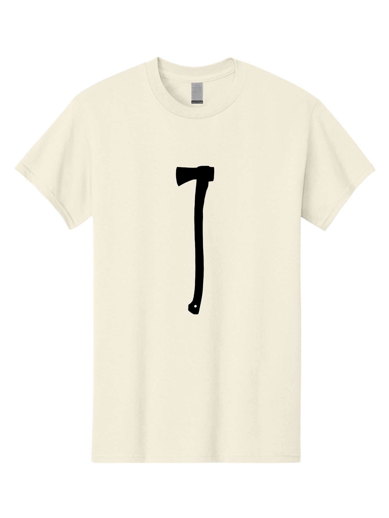 Axe Men'S Graphic Tee, 100% Cotton, Comfortable Casual Summer Wear, Machine Washable, Axe Silhouette, Black Axe, Hatchet Symbol, Lumberjack Tool, Chopping Axe, Camping Gear, Outdoor Equipment, Wilderness Survival Aac176
