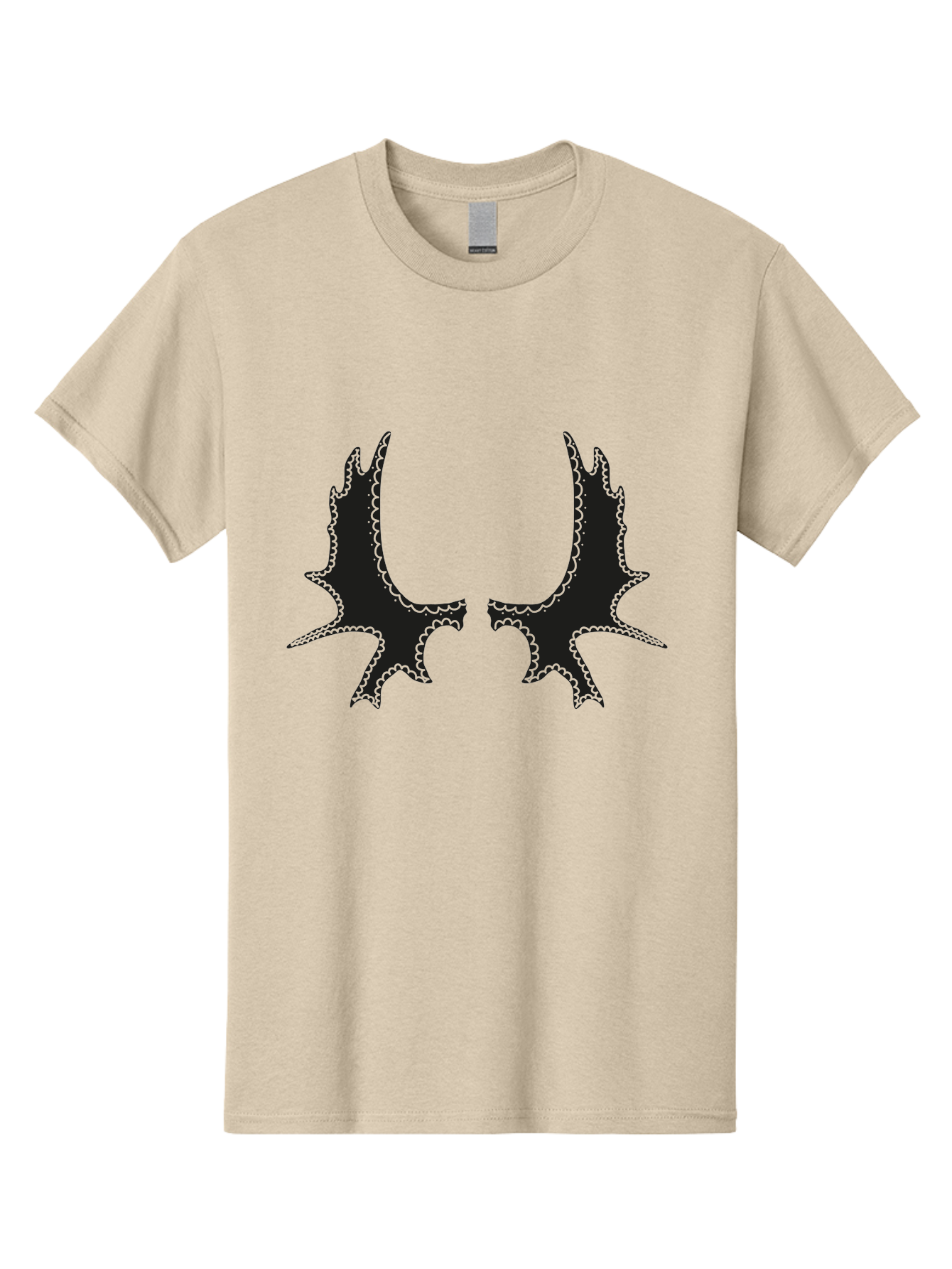 Bat-Wings Men'S Graphic Tee, 100% Cotton, Comfortable Casual Summer Wear, Machine Washable, Bat Wings, Dark Silhouette, Spooky Atmosphere, Gothic Design, Fantasy Creatures, Mysterious Shapes, Symmetrical Art, Eerie Graphics, Winged Creatures Aac177