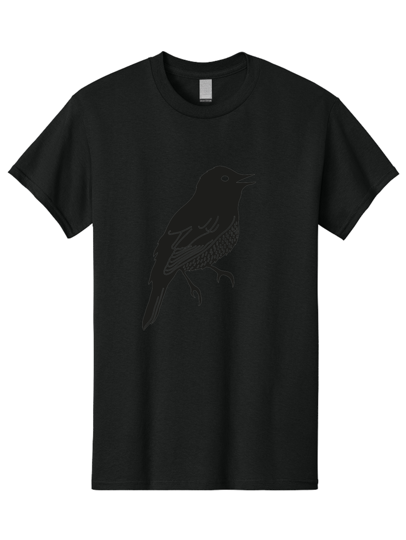 Bird-Silhouette-1 Men'S Graphic Tee, 100% Cotton, Comfortable Casual Summer Wear, Machine Washable, Silhouette Of A Bird, Bird In Flight, Graphic Illustration, Wildlife Art, Nature Design, Feathered Friend, Bird Watching Aac181