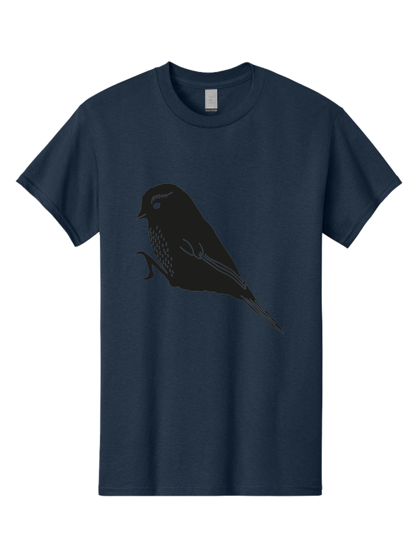Bird Men'S Graphic Tee, 100% Cotton, Comfortable Casual Summer Wear, Machine Washable, Bird Silhouette, Sparrow Design, Simple Graphics, Minimalist Art, Avian Illustration, Wildlife Iconography, Feathered Friend Aac186