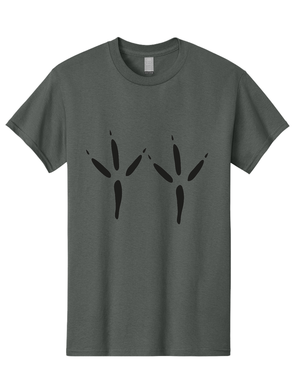 Black-Palm-Prints Men'S Graphic Tee, 100% Cotton, Comfortable Casual Summer Wear, Machine Washable, Cat Paw Prints, Black Paw Prints, Feline Footprints, Animal Tracks, Pet Markings, Simple Design, Minimalist Art Aac191