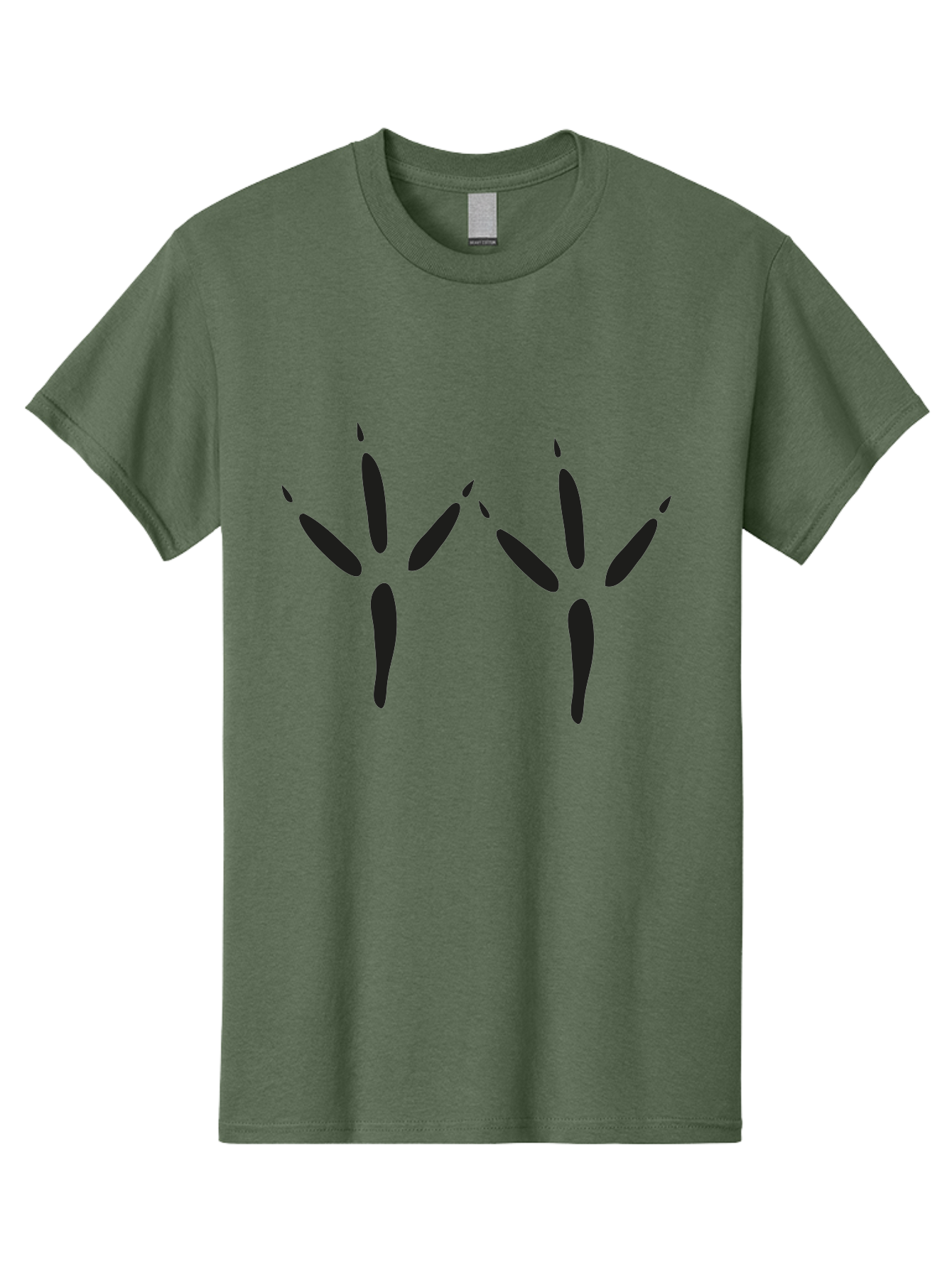 Black-Palm-Prints Men'S Graphic Tee, 100% Cotton, Comfortable Casual Summer Wear, Machine Washable, Cat Paw Prints, Black Paw Prints, Feline Footprints, Animal Tracks, Pet Markings, Simple Design, Minimalist Art Aac191
