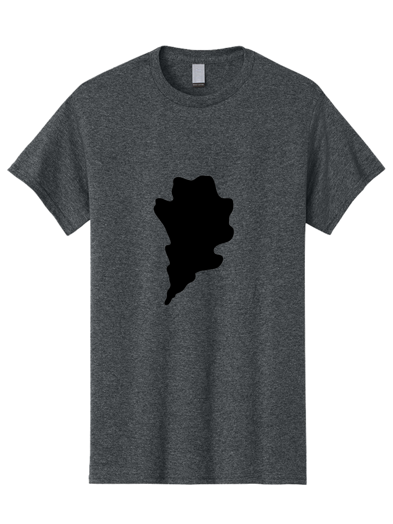 Black-Splash Men'S Graphic Tee, 100% Cotton, Comfortable Casual Summer Wear, Machine Washable, Abstract Shape, Irregular Form, Black Silhouette, Unique Design, Modern Art, Creative Element, Digital Graphic, Minimalist Style Aac192