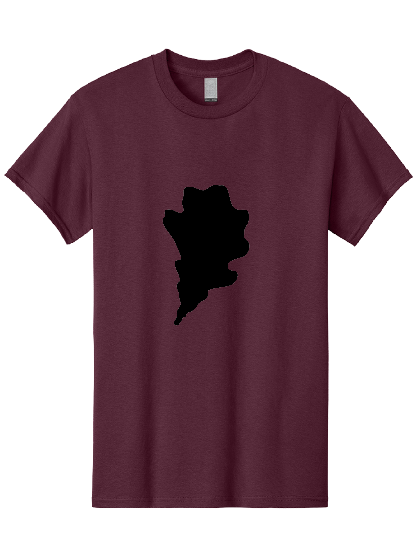 Black-Splash Men'S Graphic Tee, 100% Cotton, Comfortable Casual Summer Wear, Machine Washable, Abstract Shape, Irregular Form, Black Silhouette, Unique Design, Modern Art, Creative Element, Digital Graphic, Minimalist Style Aac192