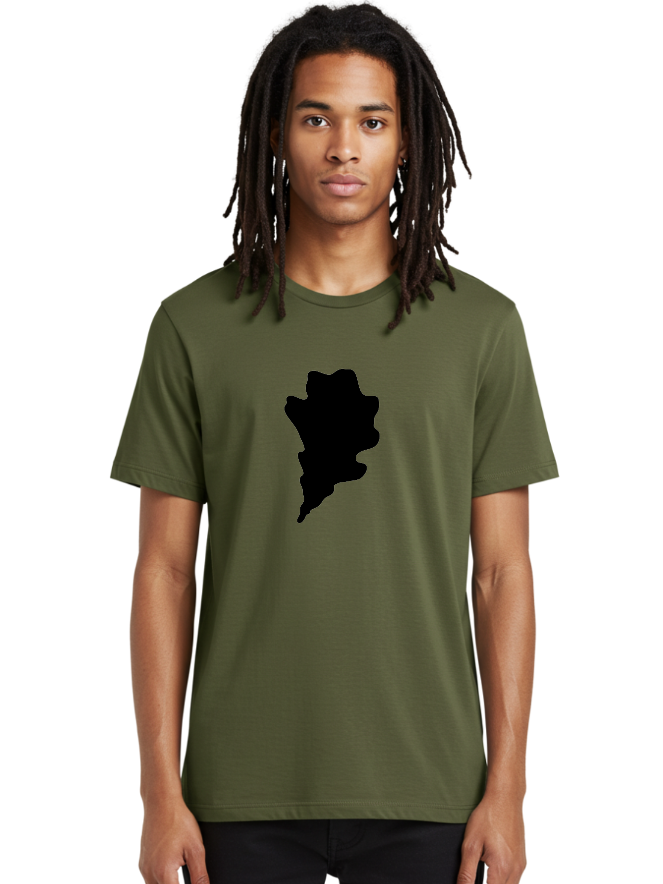 Black-Splash Men'S Graphic Tee, 100% Cotton, Comfortable Casual Summer Wear, Machine Washable, Abstract Shape, Irregular Form, Black Silhouette, Unique Design, Modern Art, Creative Element, Digital Graphic, Minimalist Style Aac192