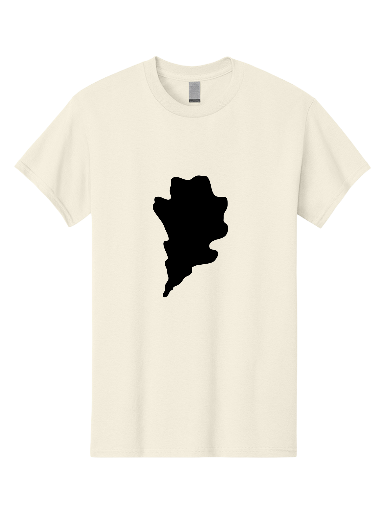 Black-Splash Men'S Graphic Tee, 100% Cotton, Comfortable Casual Summer Wear, Machine Washable, Abstract Shape, Irregular Form, Black Silhouette, Unique Design, Modern Art, Creative Element, Digital Graphic, Minimalist Style Aac192