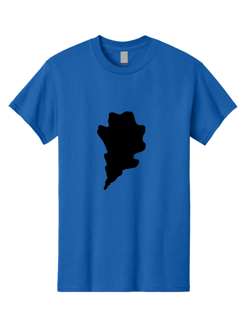 Black-Splash Men'S Graphic Tee, 100% Cotton, Comfortable Casual Summer Wear, Machine Washable, Abstract Shape, Irregular Form, Black Silhouette, Unique Design, Modern Art, Creative Element, Digital Graphic, Minimalist Style Aac192