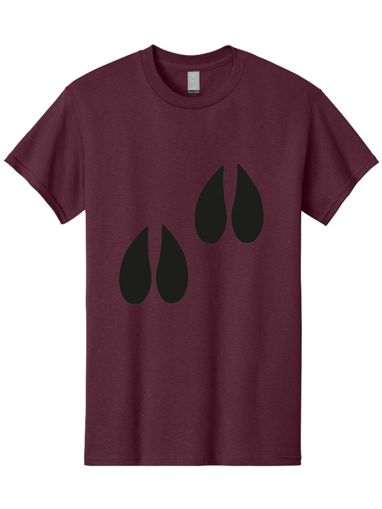 Black-Tears Men'S Graphic Tee, 100% Cotton, Comfortable Casual Summer Wear, Machine Washable, Water Drops, Black Silhouette, Teardrop Shape, Minimalist Design, Simple Graphics, Abstract Art, Black And Green Aac193