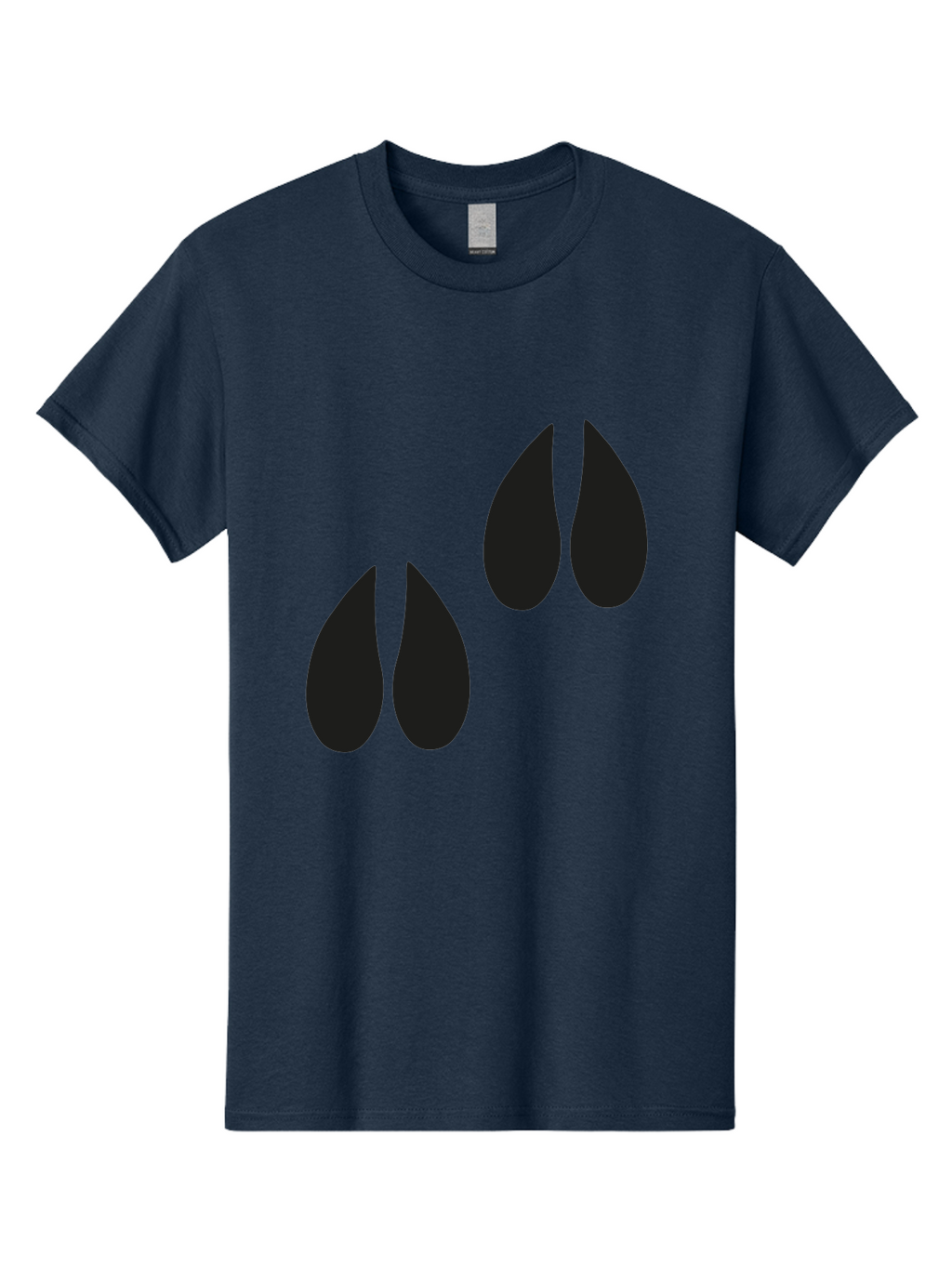 Black-Tears Men'S Graphic Tee, 100% Cotton, Comfortable Casual Summer Wear, Machine Washable, Water Drops, Black Silhouette, Teardrop Shape, Minimalist Design, Simple Graphics, Abstract Art, Black And Green Aac193