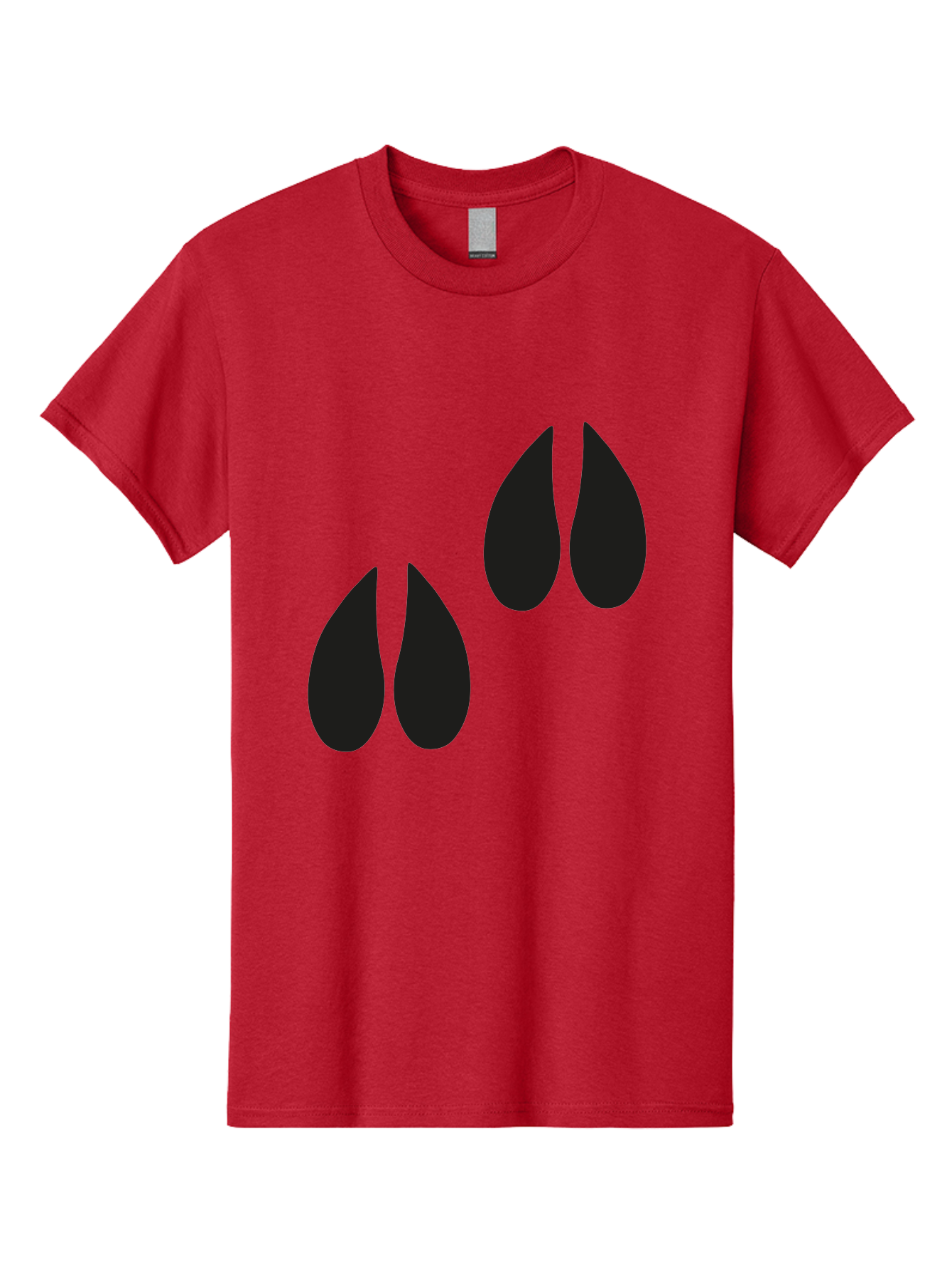 Black-Tears Men'S Graphic Tee, 100% Cotton, Comfortable Casual Summer Wear, Machine Washable, Water Drops, Black Silhouette, Teardrop Shape, Minimalist Design, Simple Graphics, Abstract Art, Black And Green Aac193