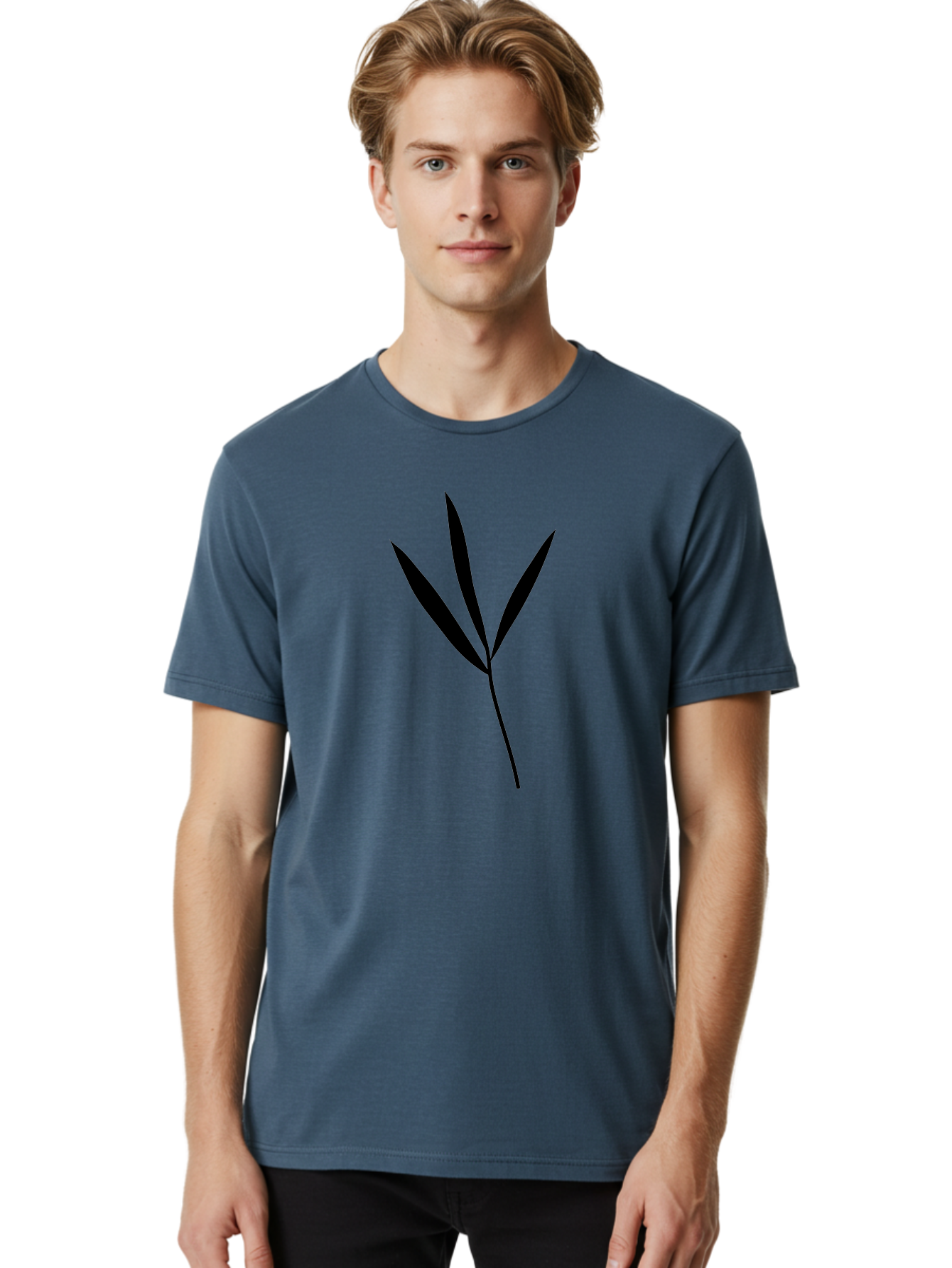 Cannabis-Leaf Men'S Graphic Tee, 100% Cotton, Comfortable Casual Summer Wear, Machine Washable, Cannabis Leaf, Marijuana Symbol, Black Silhouette, Three Leaves, Leafy Greens, Cannabis Culture, Pot Leaf, Weed Icon Aac201