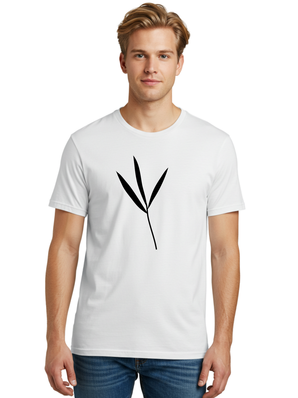 Cannabis-Leaf Men'S Graphic Tee, 100% Cotton, Comfortable Casual Summer Wear, Machine Washable, Cannabis Leaf, Marijuana Symbol, Black Silhouette, Three Leaves, Leafy Greens, Cannabis Culture, Pot Leaf, Weed Icon Aac201