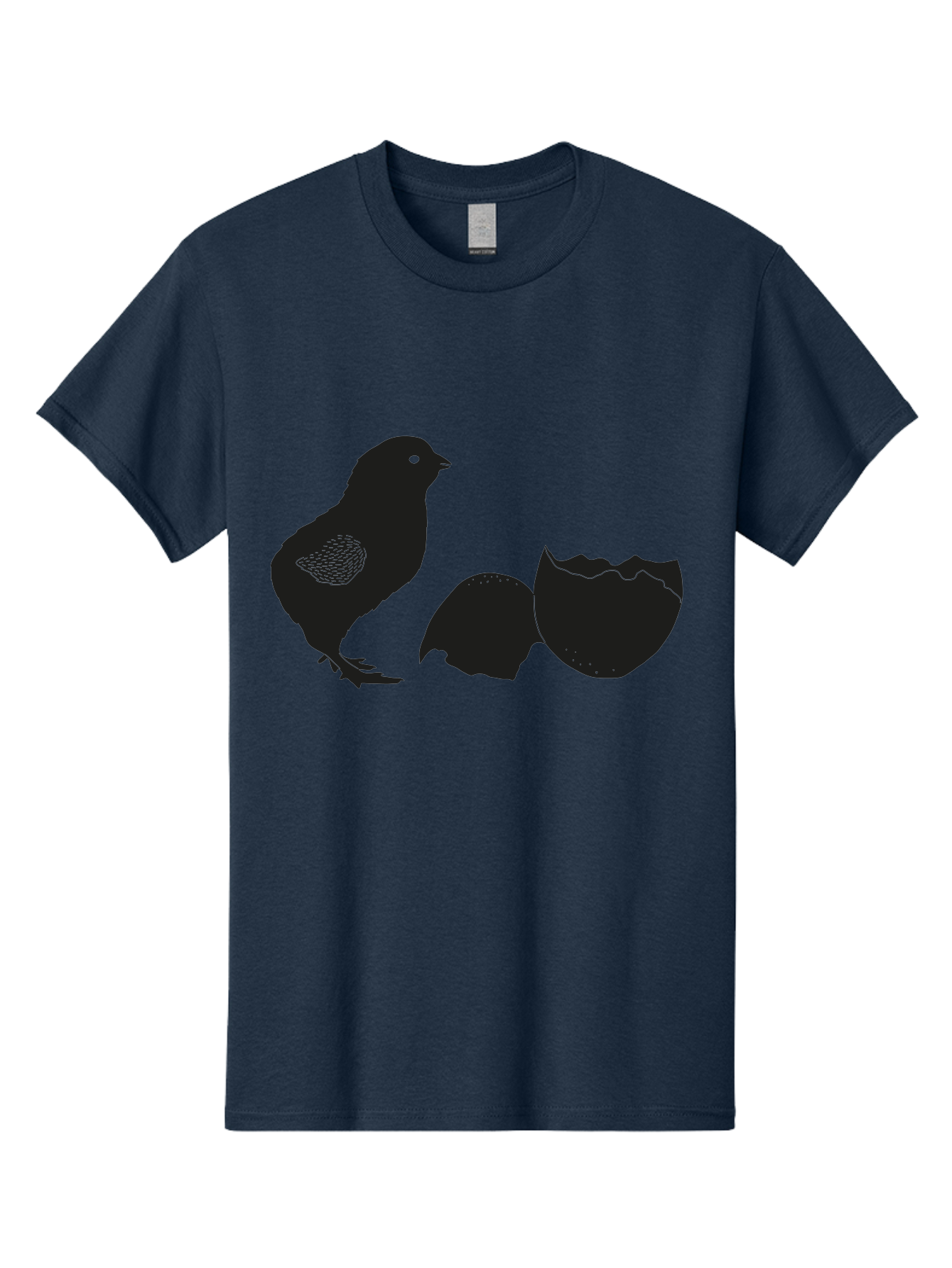 Chicken-Hatching Men'S Graphic Tee, 100% Cotton, Comfortable Casual Summer Wear, Machine Washable, Bird Hatching From Egg, New Life, Animal Birth, Wildlife Scene, Eggshell Cracking, Chick Emergence, Nature'S Wonder Aac202