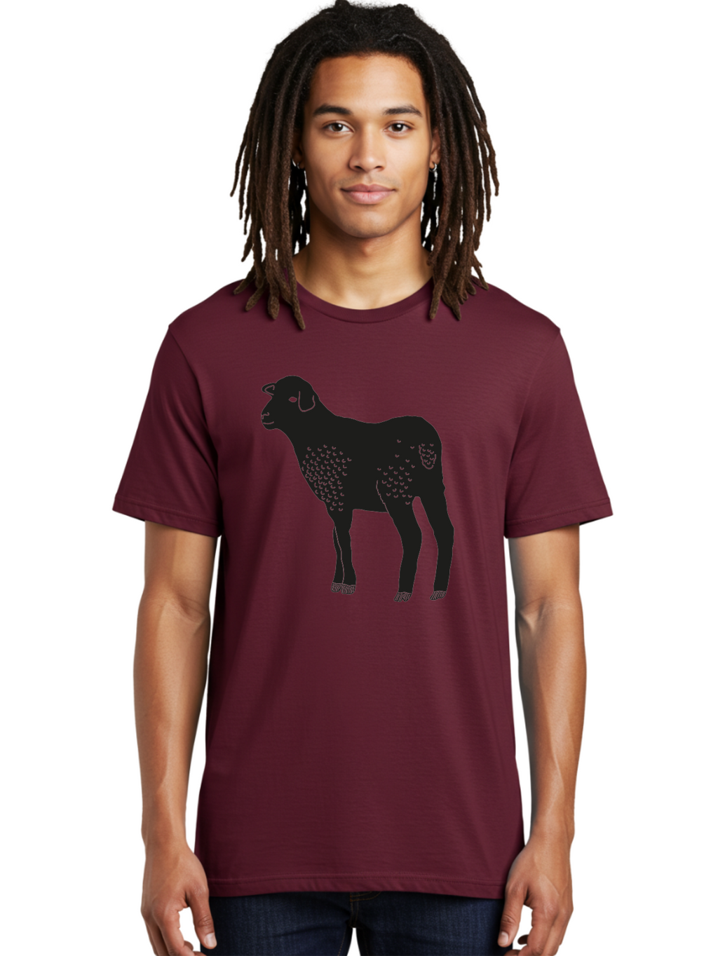 Jacob-Sheep Men'S Graphic Tee, 100% Cotton, Comfortable Casual Summer Wear, Machine Washable, Spotty Sheep, Livestock Animal, Farm Animal, Sheep Breed, Jacob Sheep, Spotted Fur, Agricultural Icon, Farm Graphic Aac216