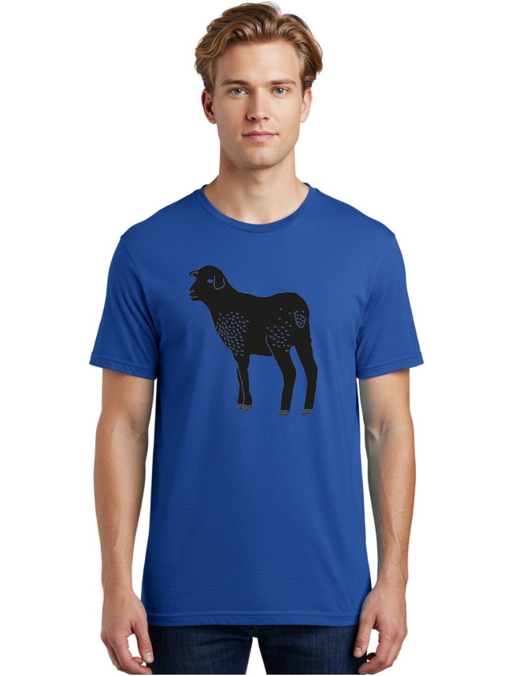 Jacob-Sheep Men'S Graphic Tee, 100% Cotton, Comfortable Casual Summer Wear, Machine Washable, Spotty Sheep, Livestock Animal, Farm Animal, Sheep Breed, Jacob Sheep, Spotted Fur, Agricultural Icon, Farm Graphic Aac216