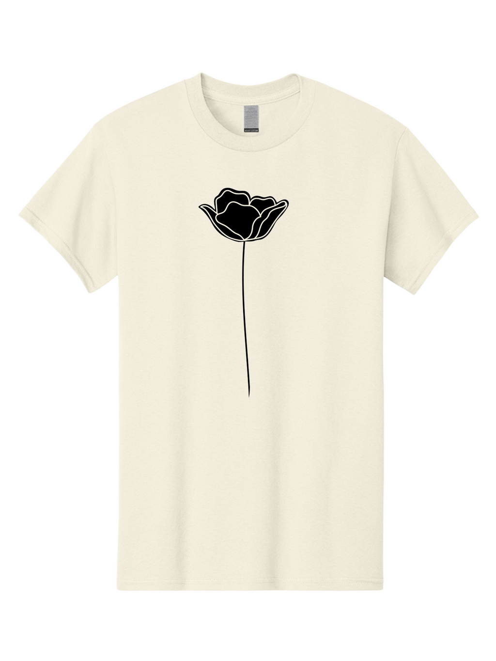 Rose Men'S Graphic Tee, 100% Cotton, Comfortable Casual Summer Wear, Machine Washable, Black Rose, Minimalist Design, Simple Illustration, Flower Symbol, Elegant Graphics, Modern Art, Rose Silhouette, Floral Icon Aac235