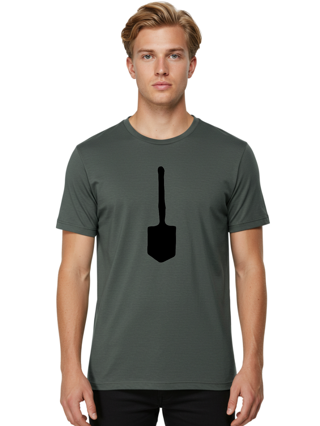 Spatula Men'S Graphic Tee, 100% Cotton, Comfortable Casual Summer Wear, Machine Washable, Silhouette Of Spatula, Kitchen Utensil, Cooking Tool, Black Shape, Minimalist Design, Cooking Essentials Aac239