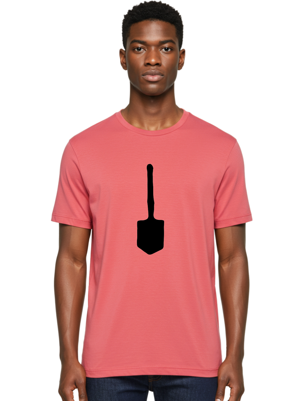 Spatula Men'S Graphic Tee, 100% Cotton, Comfortable Casual Summer Wear, Machine Washable, Silhouette Of Spatula, Kitchen Utensil, Cooking Tool, Black Shape, Minimalist Design, Cooking Essentials Aac239