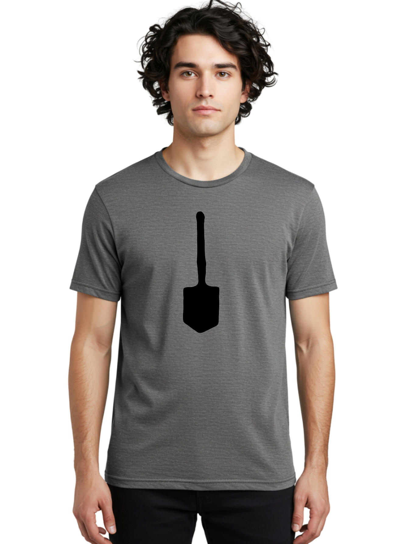 Spatula Men'S Graphic Tee, 100% Cotton, Comfortable Casual Summer Wear, Machine Washable, Silhouette Of Spatula, Kitchen Utensil, Cooking Tool, Black Shape, Minimalist Design, Cooking Essentials Aac239