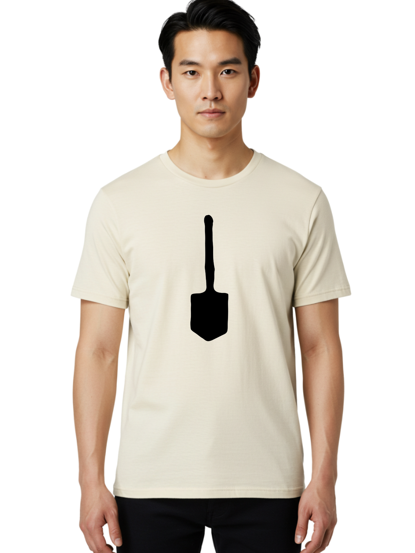 Spatula Men'S Graphic Tee, 100% Cotton, Comfortable Casual Summer Wear, Machine Washable, Silhouette Of Spatula, Kitchen Utensil, Cooking Tool, Black Shape, Minimalist Design, Cooking Essentials Aac239
