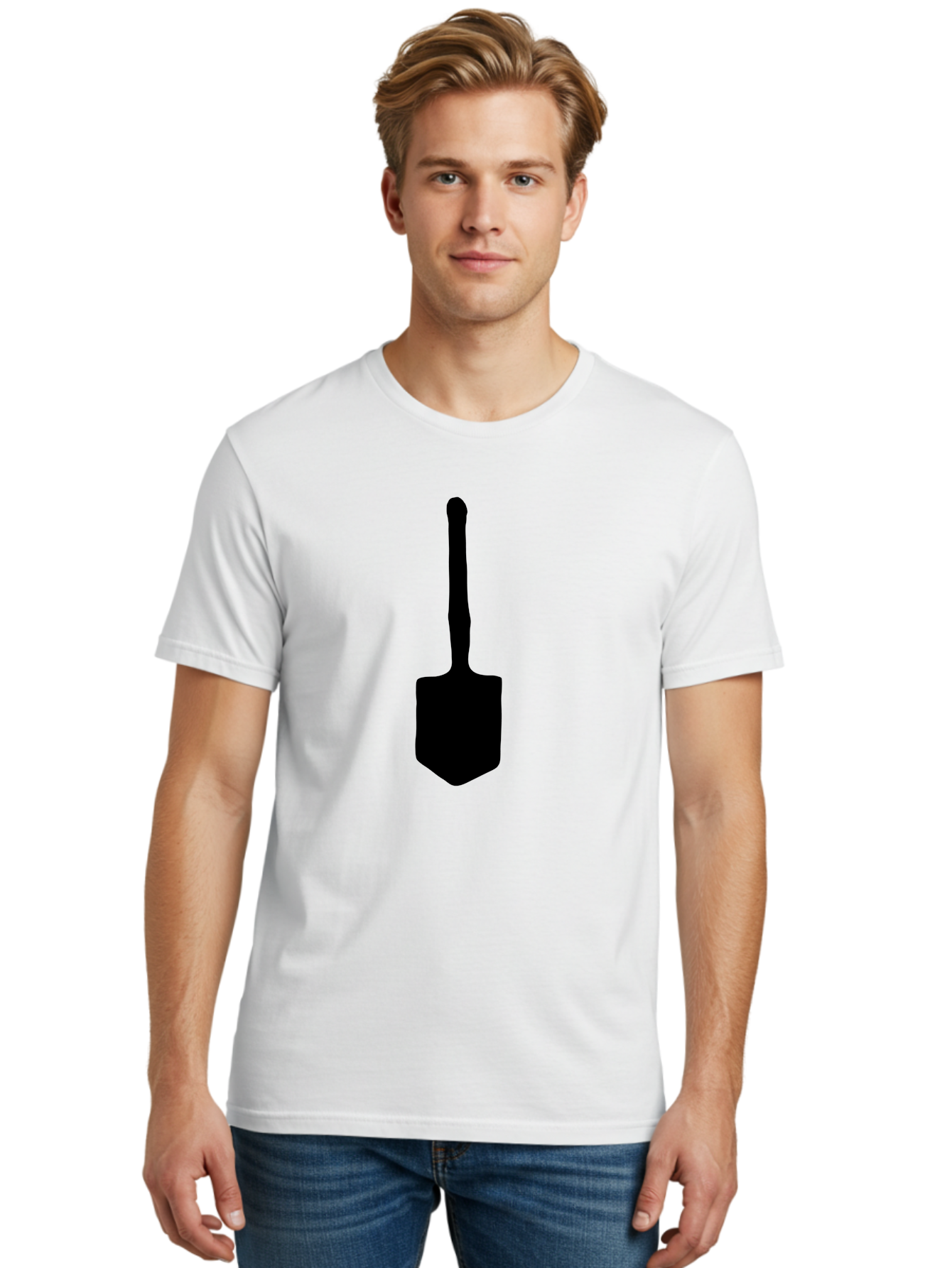 Spatula Men'S Graphic Tee, 100% Cotton, Comfortable Casual Summer Wear, Machine Washable, Silhouette Of Spatula, Kitchen Utensil, Cooking Tool, Black Shape, Minimalist Design, Cooking Essentials Aac239