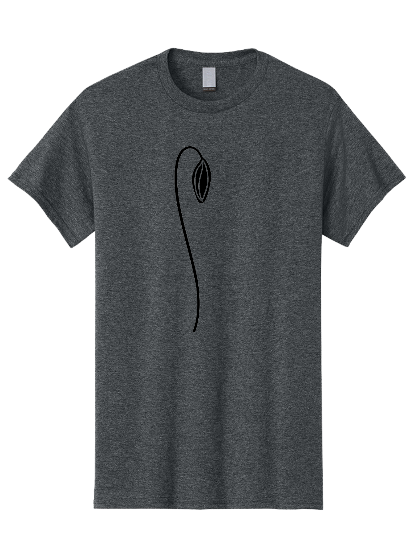 Sprouting-Seed Men'S Graphic Tee, 100% Cotton, Comfortable Casual Summer Wear, Machine Washable, Sprouting Seed, Minimalist Design, Simple Illustration, Seedling Growth, Germination Process, Black Outline, Elegant Simplicity, Modern Art Aac240