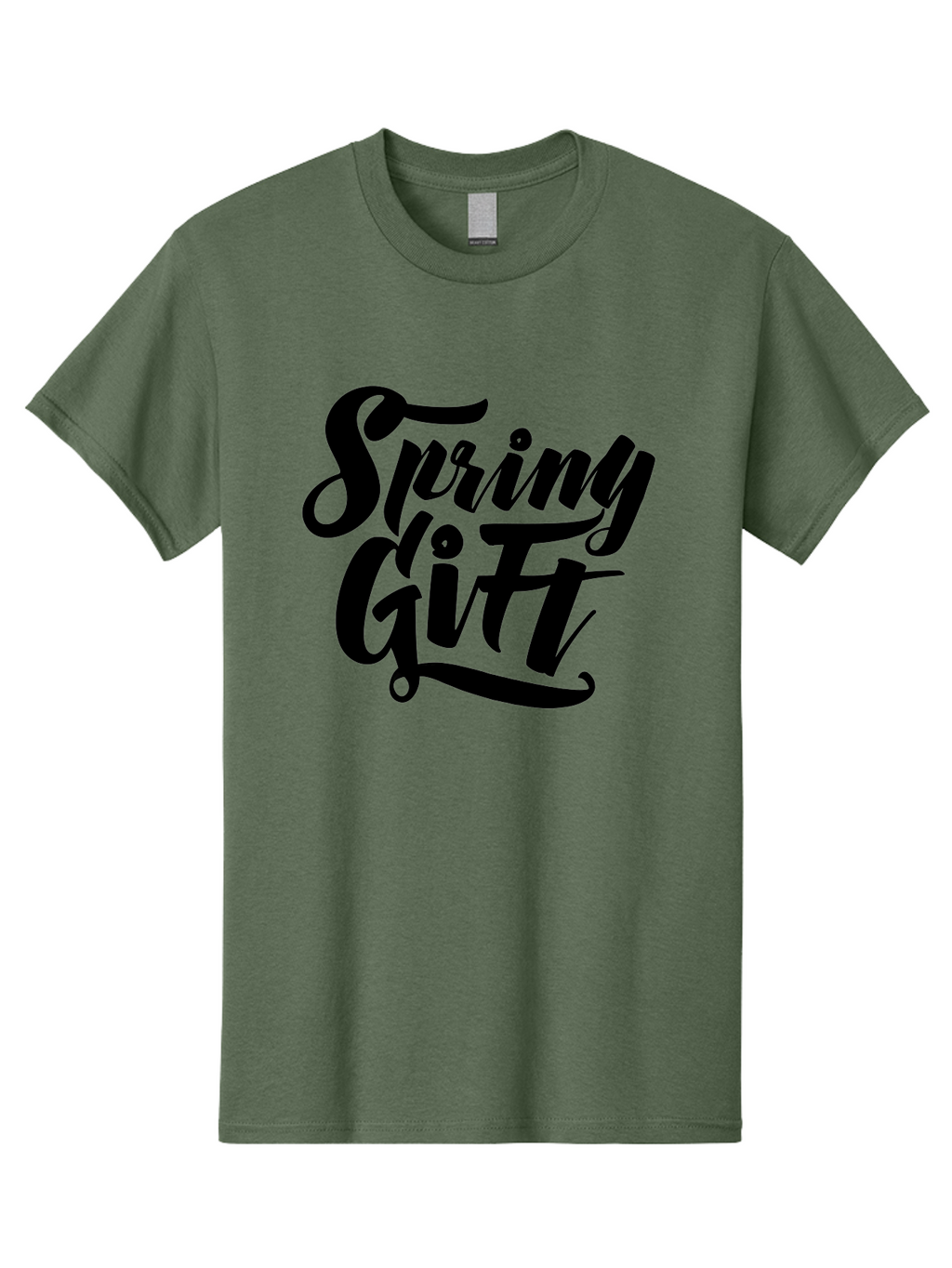 Spring-Gift Men'S Graphic Tee, 100% Cotton, Comfortable Casual Summer Wear, Machine Washable, Spring Gift, Spring Season, Gift Ideas, Spring Inspiration, Calligraphy Text, Stylized Font, Elegant Design, Seasonal Greetings, Spring Vibes Aac275