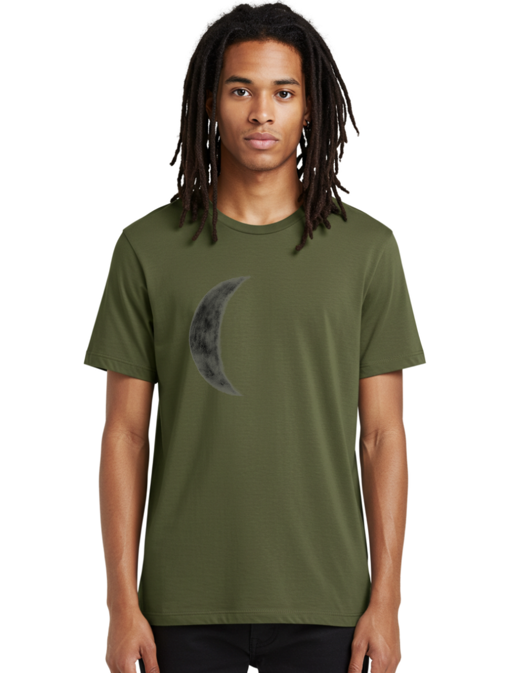 Crescent-Moon Men'S Graphic Tee, 100% Cotton, Comfortable Casual Summer Wear, Machine Washable, Crescent Moon, Lunar Phase, Moon Shape, Dark Moon, Night Sky, Celestial Body, Astronomy, Moonlight Aac298