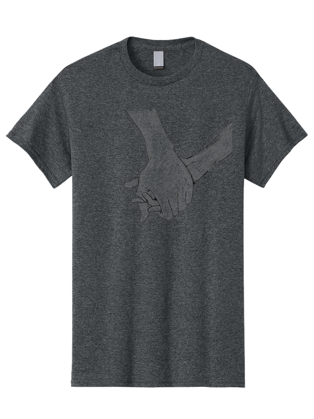 Hands-Holding Men'S Graphic Tee, 100% Cotton, Comfortable Casual Summer Wear, Machine Washable, Hands Holding, Help And Support, Holding Hands, Love And Care, Unity, Togetherness, Connection, Friendship Aac325