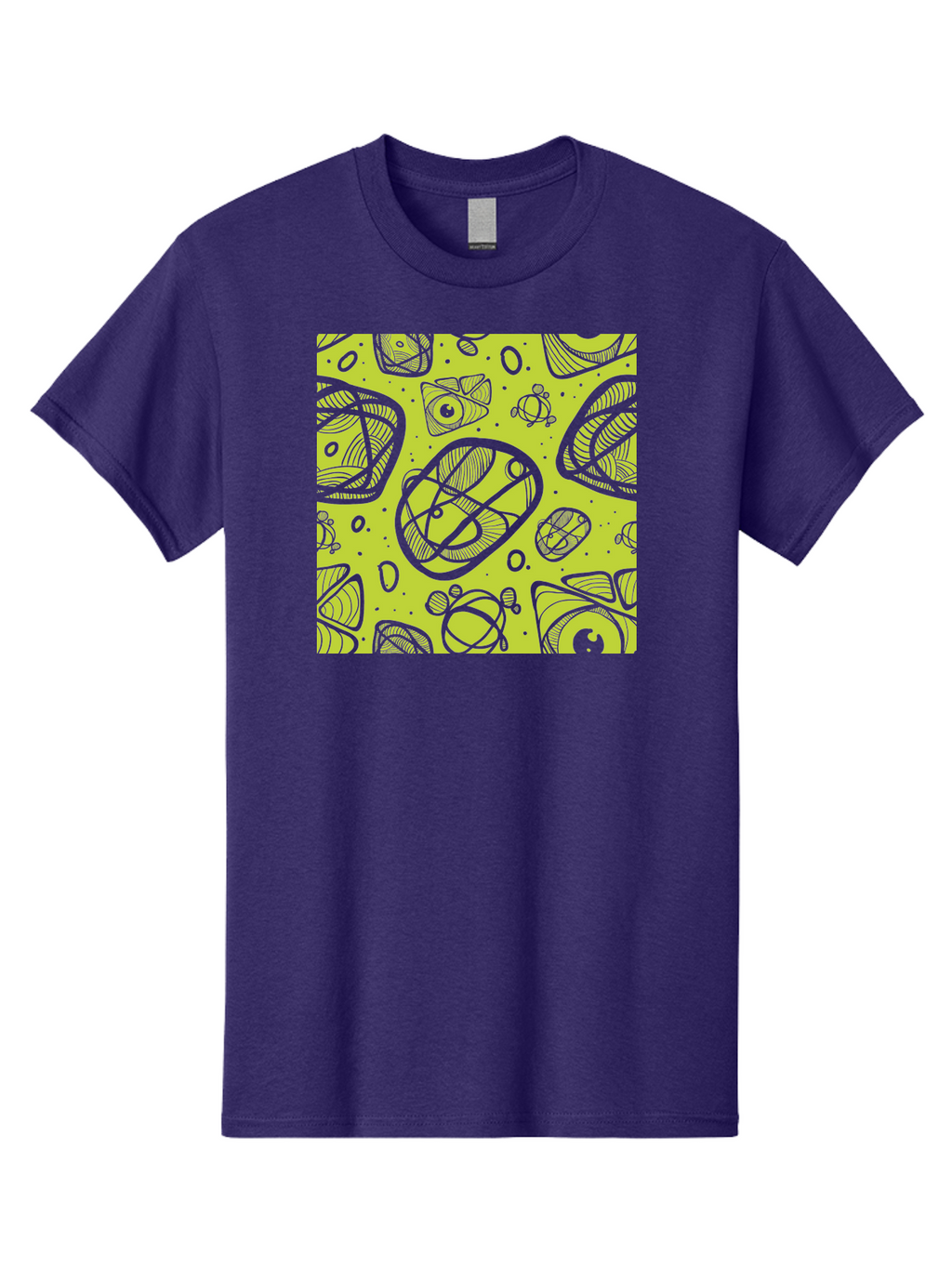Ocean-Life Men'S Graphic Tee, 100% Cotton, Comfortable Casual Summer Wear, Machine Washable, Stylish Fish Illustrations, Ocean Creatures, Abstract Art, White Line Drawings, Playful Patterns, Whimsical Designs, Food-Inspired Artwork, Aac409