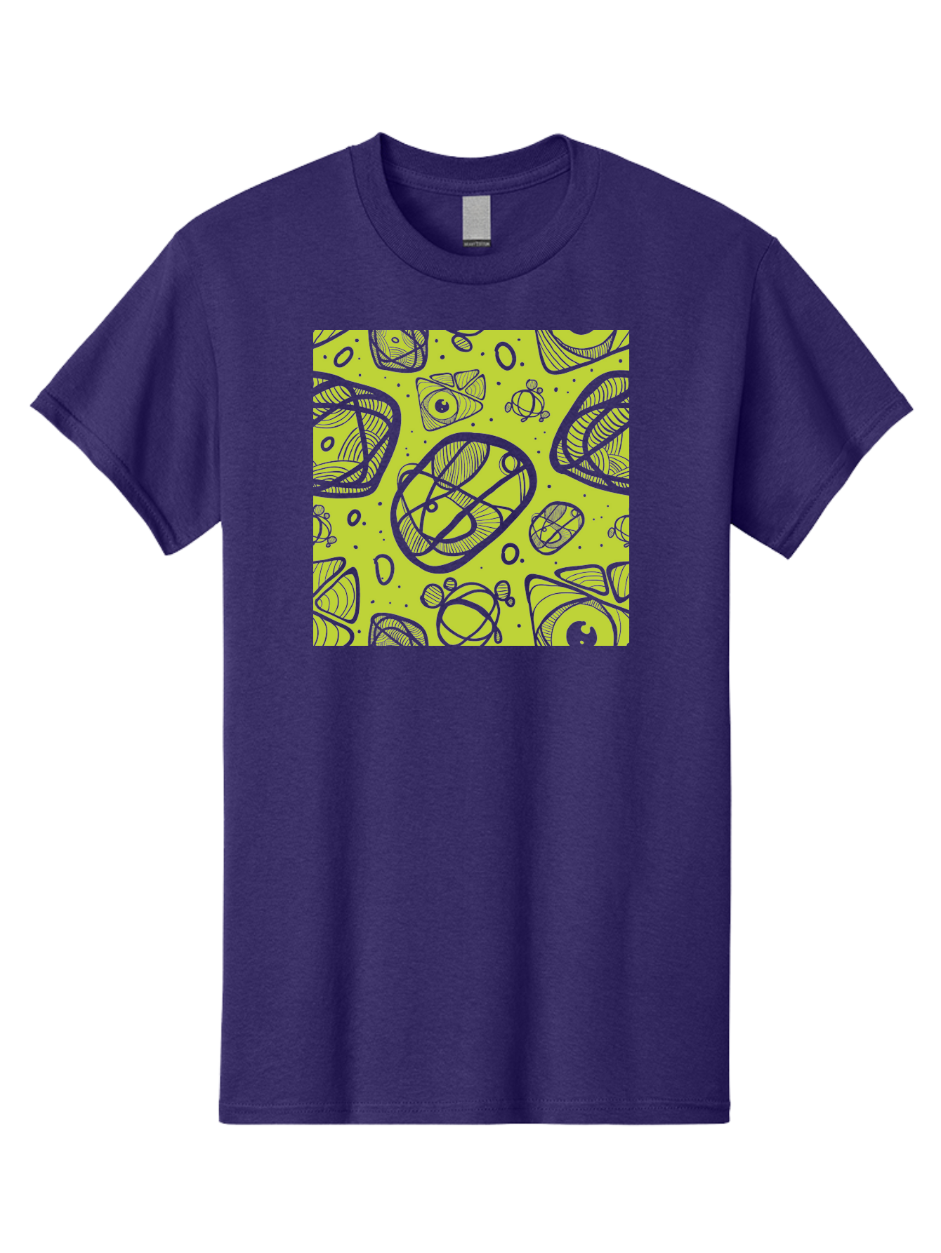 Ocean-Life Men'S Graphic Tee, 100% Cotton, Comfortable Casual Summer Wear, Machine Washable, Stylish Fish Illustrations, Ocean Creatures, Abstract Art, White Line Drawings, Playful Patterns, Whimsical Designs, Food-Inspired Artwork, Aac409