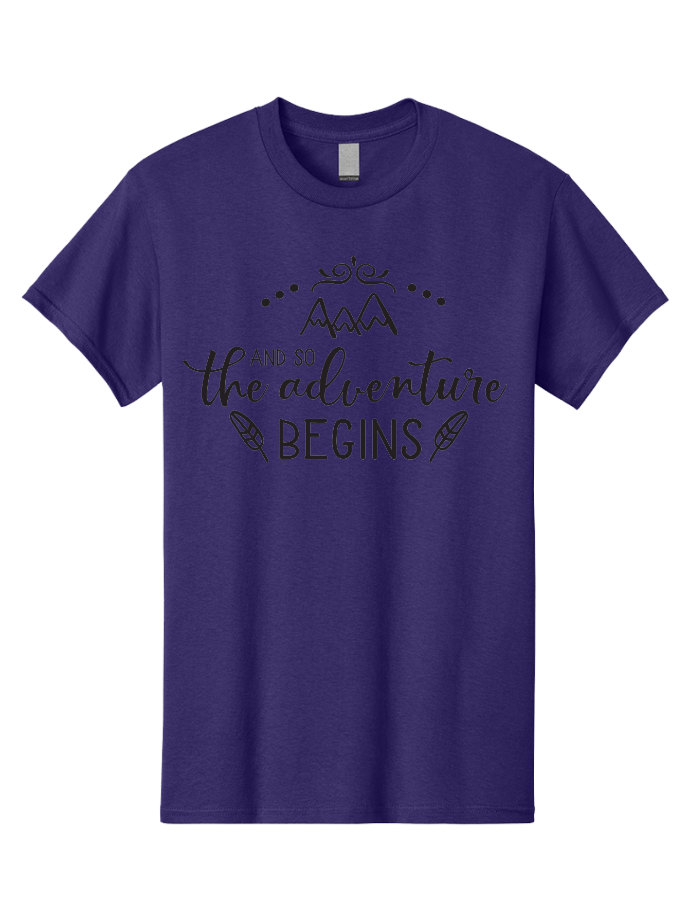 And-So-The-Adventure-Begins Men'S Graphic Tee, 100% Cotton, Comfortable Casual Summer Wear, Machine Washable, Motivational Quote, Adventure Inspiration, Travel, Adventure Begins, Explore, Wanderlust, Outdoor Enthusiast, Inspirational Saying, Aac471