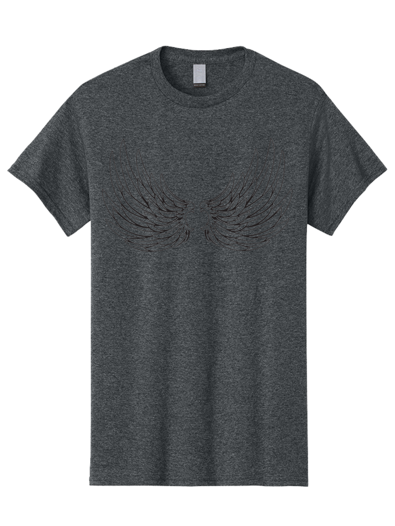 Angel-Wings-1 Men'S Graphic Tee, 100% Cotton, Comfortable Casual Summer Wear, Machine Washable, Angel Wings, Wing Design, Feathered Wings, Symbolic Wings, Protection Symbol, Spiritual Symbol, Freedom Wings, Mystical Wings Aac476