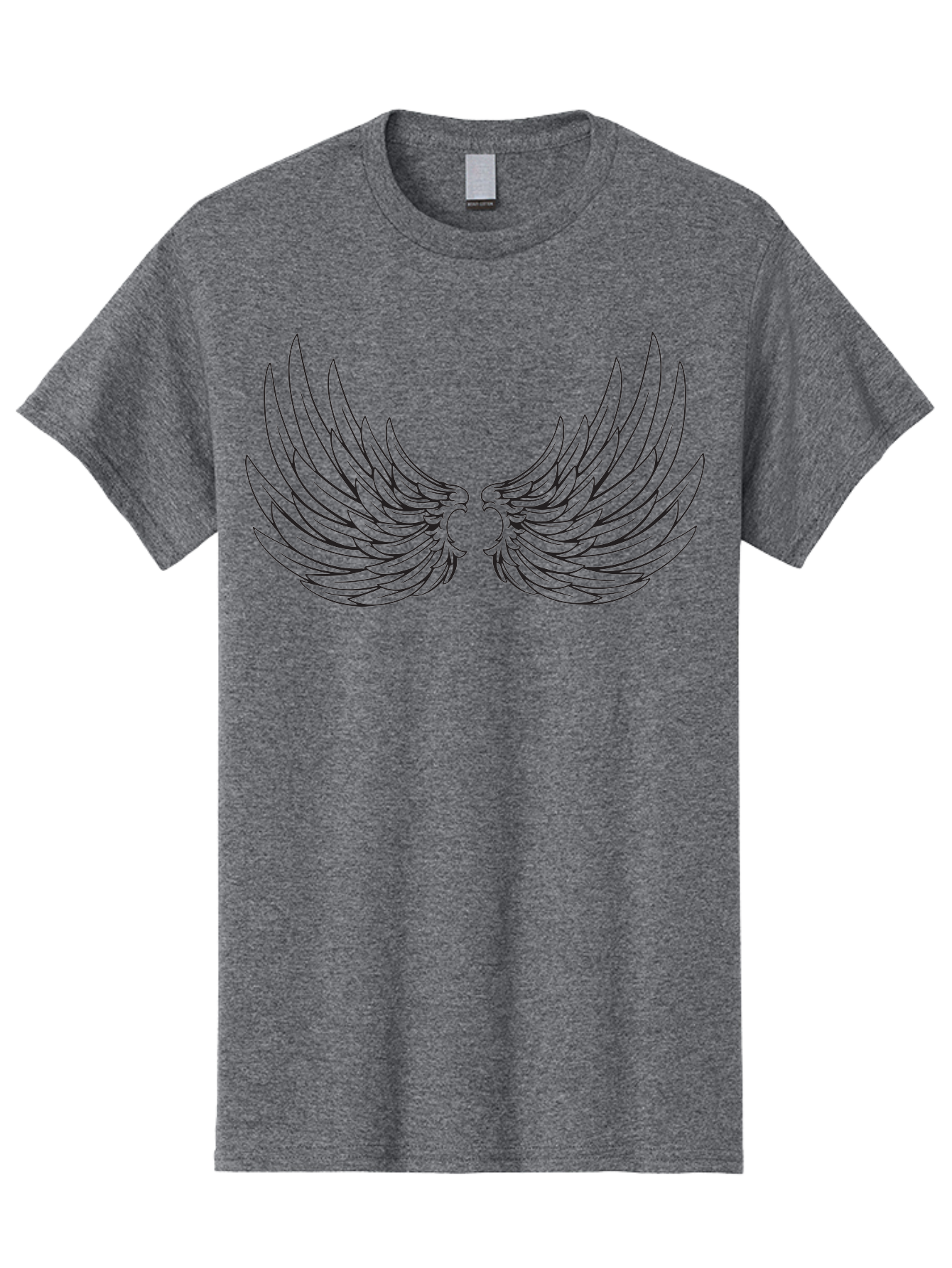 Angel-Wings-1 Men'S Graphic Tee, 100% Cotton, Comfortable Casual Summer Wear, Machine Washable, Angel Wings, Wing Design, Feathered Wings, Symbolic Wings, Protection Symbol, Spiritual Symbol, Freedom Wings, Mystical Wings Aac476