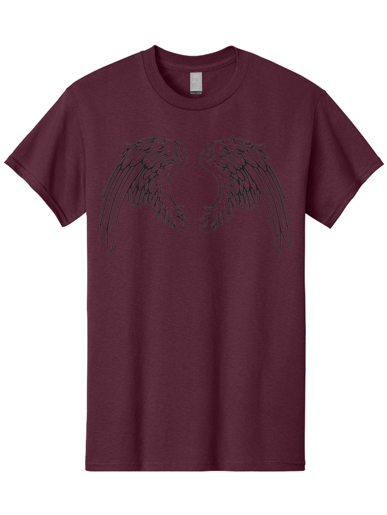 Angel-Wings Men'S Graphic Tee, 100% Cotton, Comfortable Casual Summer Wear, Machine Washable, Angel Wings, Wing Illustration, Feathered Wings, Spiritual Symbolism, Divine Protection, Mystical Art, Wing Design, Ethereal Elegance Aac478