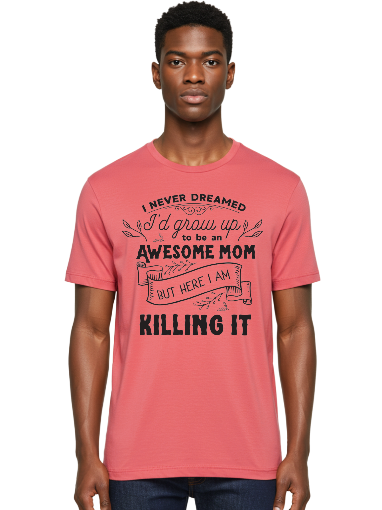 Awesome-Mom-Quote Men'S Graphic Tee, 100% Cotton, Comfortable Casual Summer Wear, Machine Washable, Awesome Mom Quote, Mom Life, Mom Humor, Motherhood, Inspirational Quote, Funny Mom Quote, Mom Pride, Empowerment Aac480