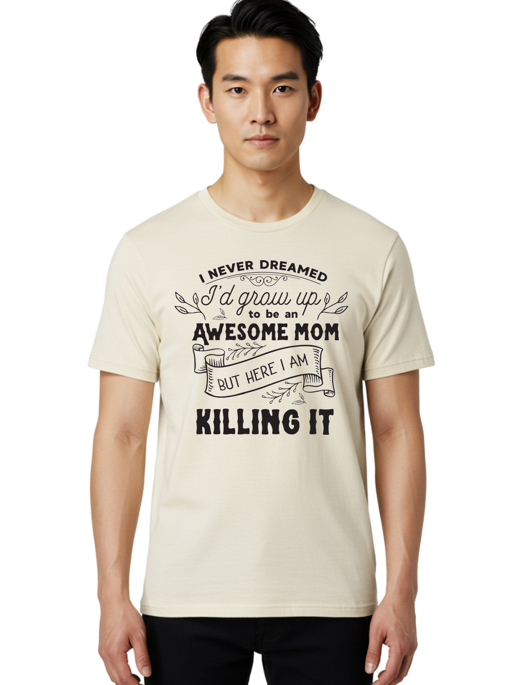 Awesome-Mom-Quote Men'S Graphic Tee, 100% Cotton, Comfortable Casual Summer Wear, Machine Washable, Awesome Mom Quote, Mom Life, Mom Humor, Motherhood, Inspirational Quote, Funny Mom Quote, Mom Pride, Empowerment Aac480